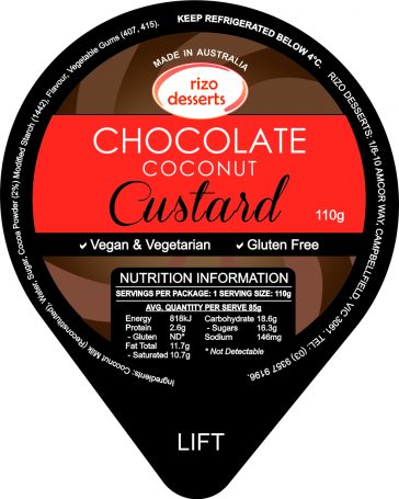 Vegan Chocolate Coconut Custard